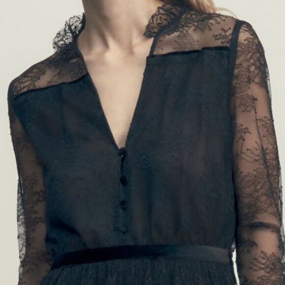 ZARA Short Lace Dress  NWT‎ SIZE XS - Picture 2 of 10